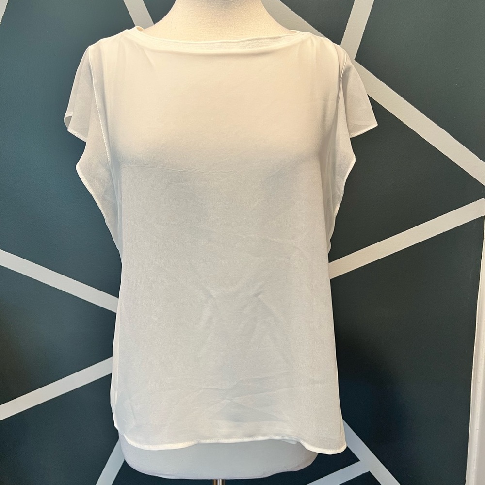 Zara Women Ivory Short Sleeve Blouse - Picture 1 of 4